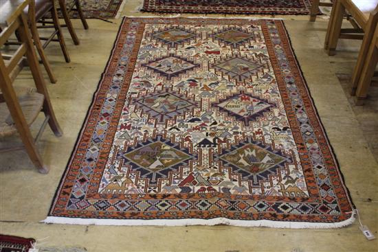 Afghan ivory ground kelim rug